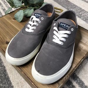 SPERRY Men’s Size 8.5 Grey Leather Sneakers